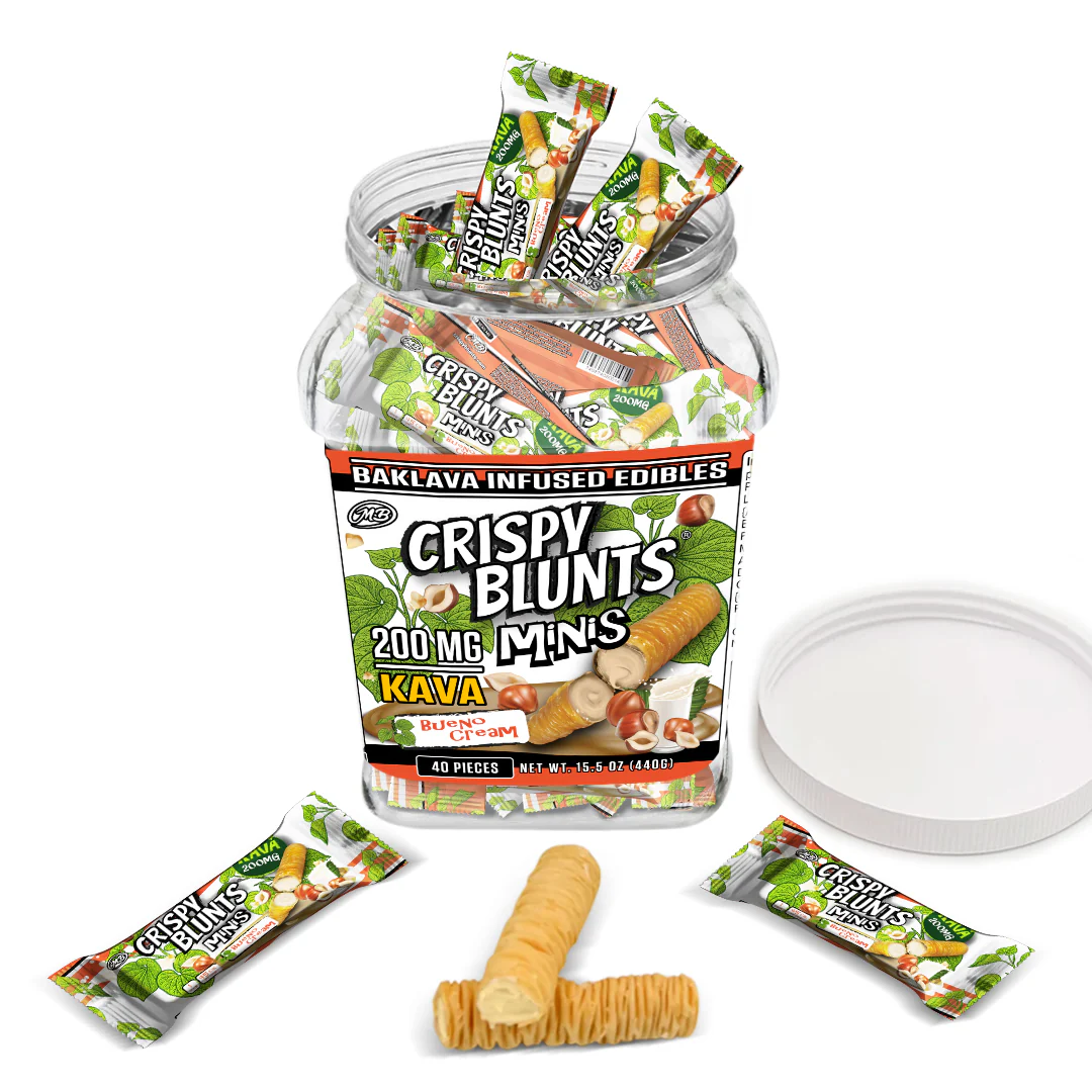 Crispy Blunts Edibles Mini 200mg Kava Bueno 40ct