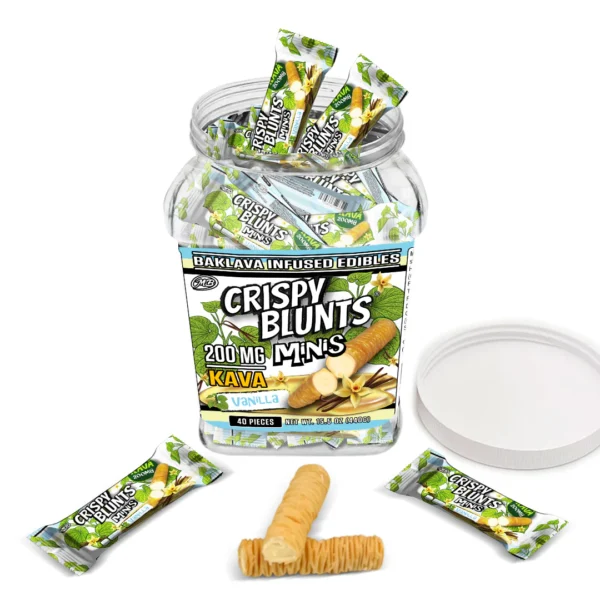 Crispy Blunts Edibles Mini 200mg Kava Vanilla 40ct