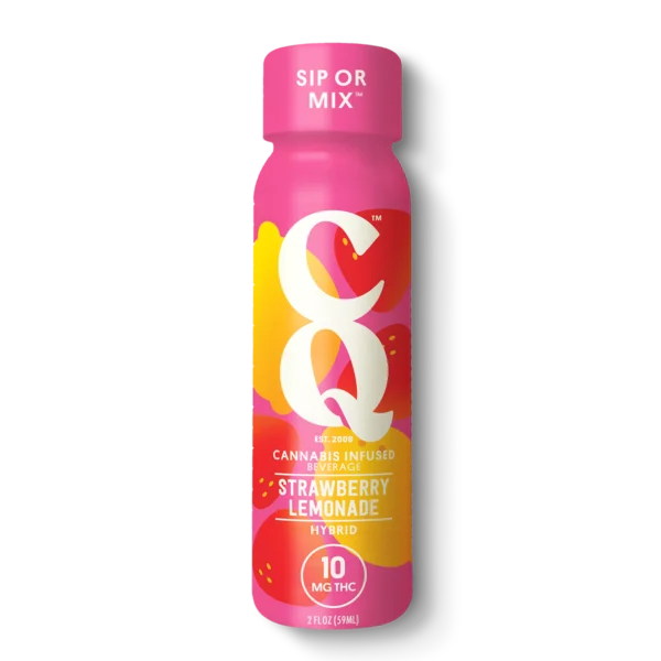 CQ Drinks Cannabis Infused Beverage 10mg Delta 9 Strawberry Lemonade (Hybrid) 24ct