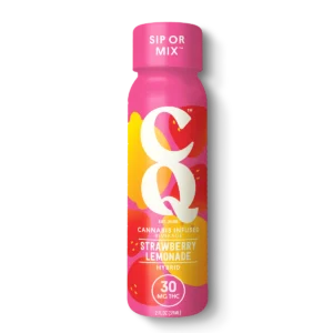 CQ Drinks Cannabis Infused Beverage 30mg Delta 9 Strawberry Lemonade (Hybrid) 24ct