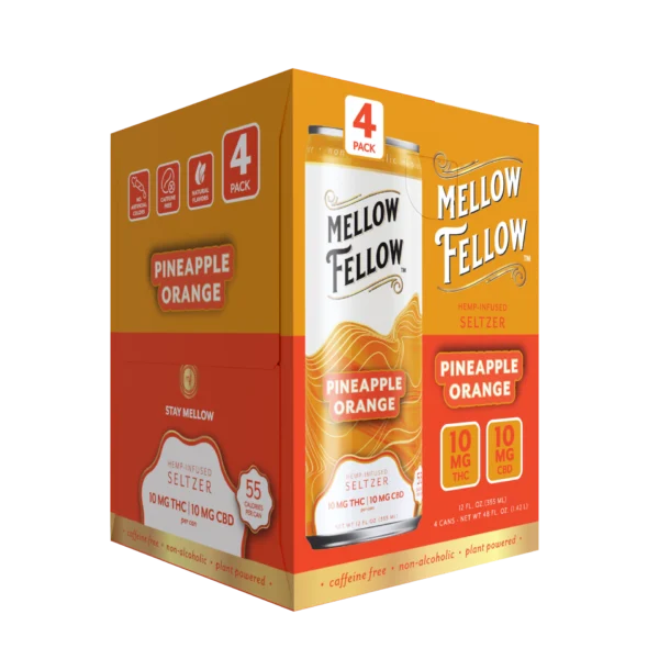 Mellow Fellow Seltzer Beverages 20mg Delta-9 + CBD Variety Pack 12ct
