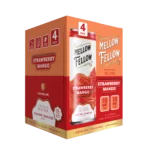 Mellow Fellow Seltzer Beverages 20mg Delta-9 + CBD Strawberry Mango 4ct