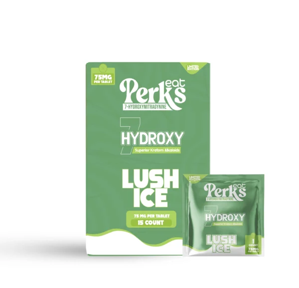 Eat Perks Limited Edition 1pcs Tablets 75mg 7-Hydroxymitragynine (Superior Kratom Alkaloids) Lush Ice 15ct