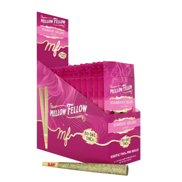 Mellow Fellow Exotic 2pc Pre-Rolls 2g THCa Stardust Gelato (Sativa) 15ct