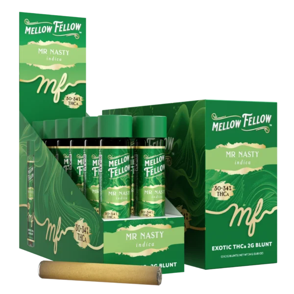 Mellow Fellow Exotic Blunt 1pc Pre-Rolls 2g THCa Mr. Nasty (Indica)