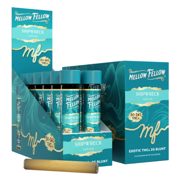 Mellow Fellow Exotic Blunt 1pc Pre-Rolls 2g THCa Shipwreck (Sativa)