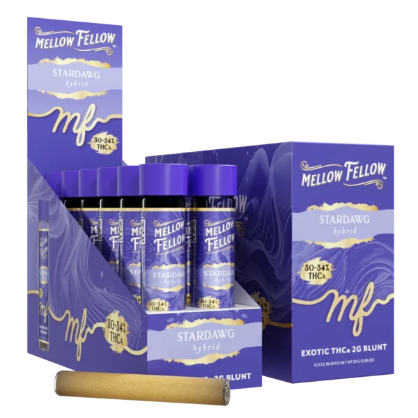 Mellow Fellow Exotic Blunt 1pc Pre-Rolls 2g THCa Stardawg (Hybrid)
