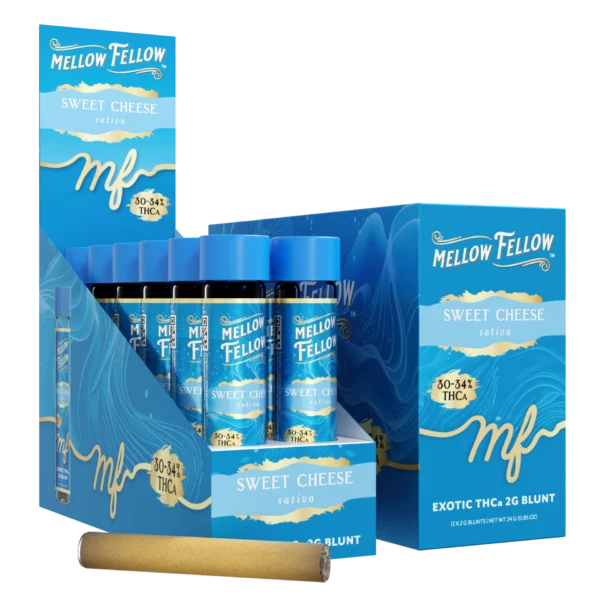 Mellow Fellow Exotic Blunt 1pc Pre-Rolls 2g THCa Sweet Cheese (Sativa)