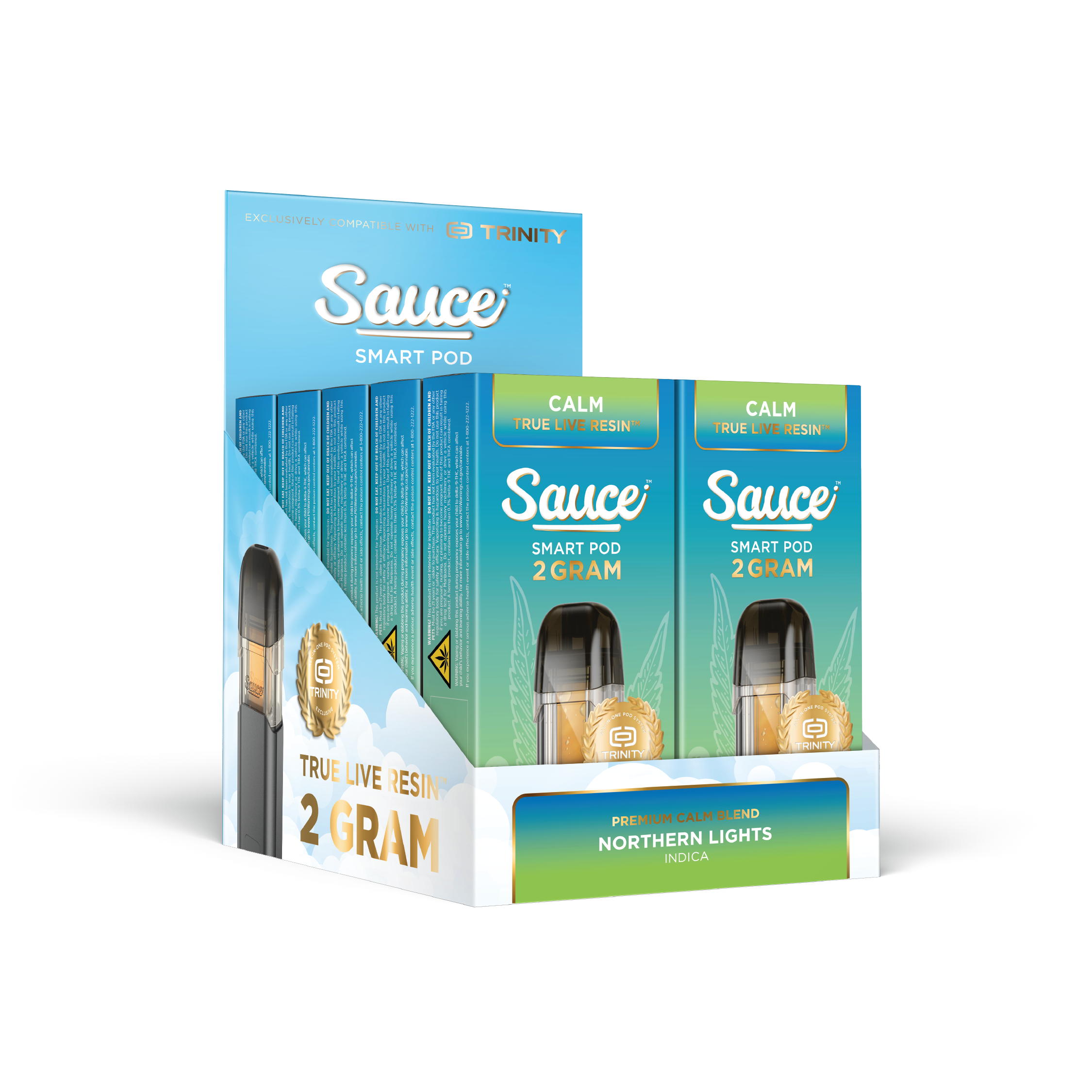 Sauce True Live Resin Pod 2g Calm Blend Northern Lights (Indica) 10ct