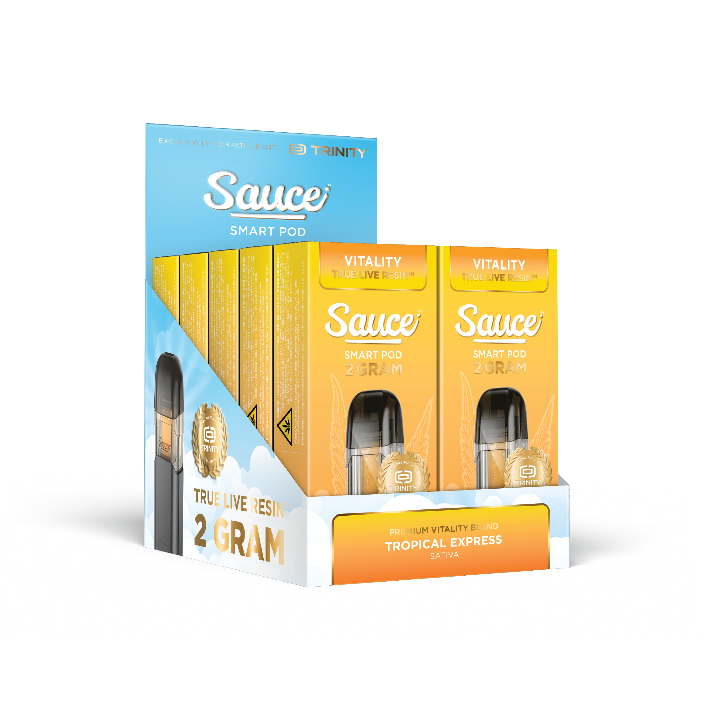 Sauce True Live Resin Pod 2g Vitality Blend Tropical Express (Sativa) 10ct