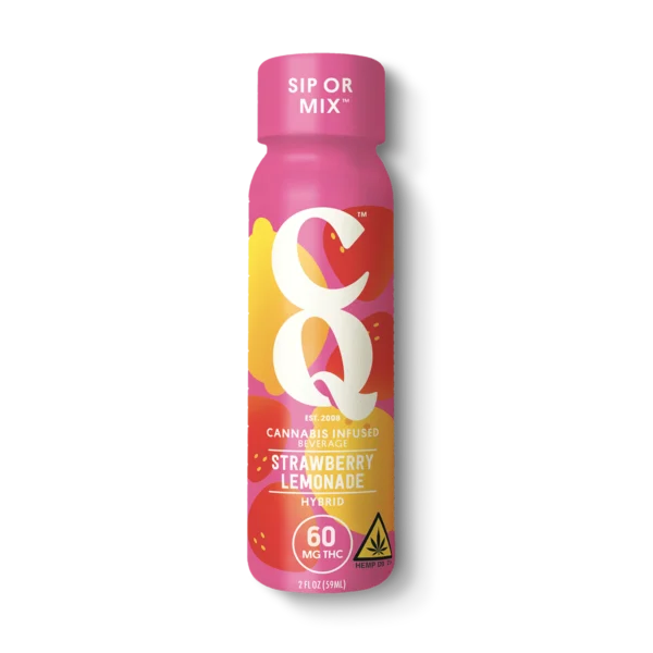 CQ Drinks Cannabis Infused Beverage 60mg Delta 9 Watermelon Lemonade (Indica) 24ct