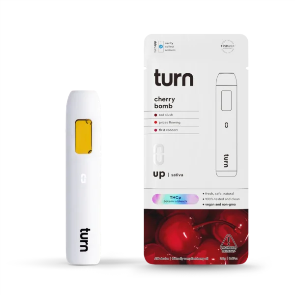 Turn Botanica Blends All-In-One Vape 2g THCp Cherry Bomb (Sativa) 5ct