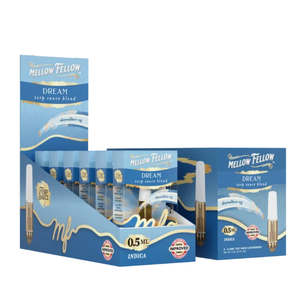 Mellow Fellow Terp Sauce Vape Cartridge 0.5ml Dream Skywalker (Indica) 6ct
